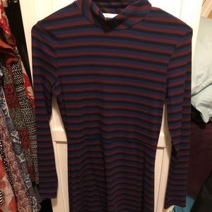 UO mock neck long sleeve stripe dress